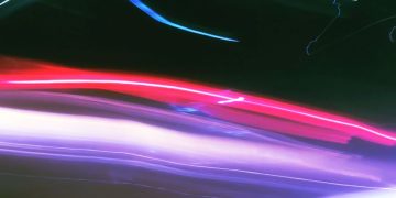 흐르는 빛의 궤적 추상 이미지 - FlowCIR 플로우 매칭 이미지 검색