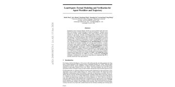 린4에이전트, 형식 검증으로 LLM 에이전트 워크플로 신뢰성 높인다 논문 첫 페이지와 초록