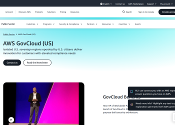 AWS GovCloud 공식 페이지 화면