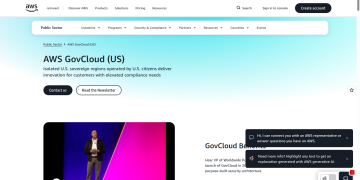 AWS GovCloud 공식 페이지 화면