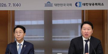 "AI 실행, 기업이 움직여야"… 조정식 신임 국회의장·최태원 대한상의 회장 간담회