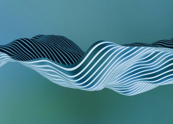 Dynamic abstract art with wavy lines on a cool gradient background, perfect for modern designs.