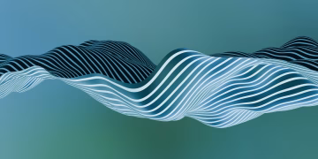 Dynamic abstract art with wavy lines on a cool gradient background, perfect for modern designs.