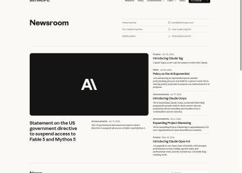 anthropic newsroom announcement claude