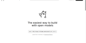Ollama 공식 홈페이지 화면. 화면: Ollama