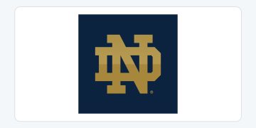 University of Notre Dame 공식 로고
