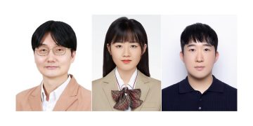 이태우 서울대 교수와 다이 징 방문연구원, 김관녕 연구원