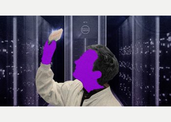 양자컴퓨팅과 AI로 펩타이드를 설계하는 개념 이미지