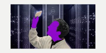 양자컴퓨팅과 AI로 펩타이드를 설계하는 개념 이미지