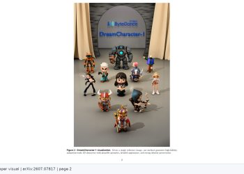 3D 캐릭터를 제작 자산으로 다듬는 DreamCharacter-1 — arXiv 2607.07817 논문 원문 연구 도식