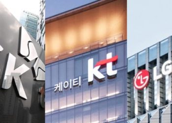 SK텔레콤·KT·LG유플러스 사옥 로고