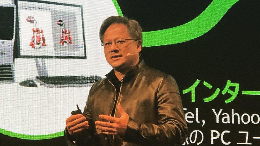GTC Japan 무대에서 발표하는 젠슨 황 엔비디아 CEO