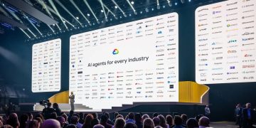 Google Cloud Next 2026에서 산업별 AI 에이전트를 발표하는 현장