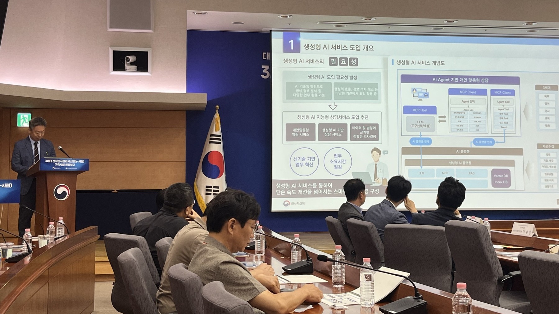 인사혁신처 3세대 e-사람 생성형 AI 서비스 발표 현장