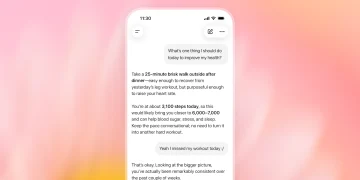 개인 건강 정보를 바탕으로 활동을 제안하는 ChatGPT Health 대화 화면