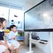 U+tv 아이들나라 AI 콘텐츠를 시청하는 어린이들