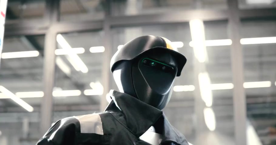산업 시설에서 작동하는 Nucleus Robotics 휴머노이드 로봇