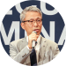 9월17일 esm 고객 세미나에서 소프트브레인 대표 도요타 히로후미가 고객접점데이터와 AI 활용을 설명하고 있다